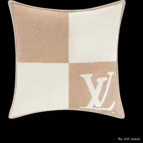 PILLOW CUSTOM THROW LV WOOL CHECKMATE 0630